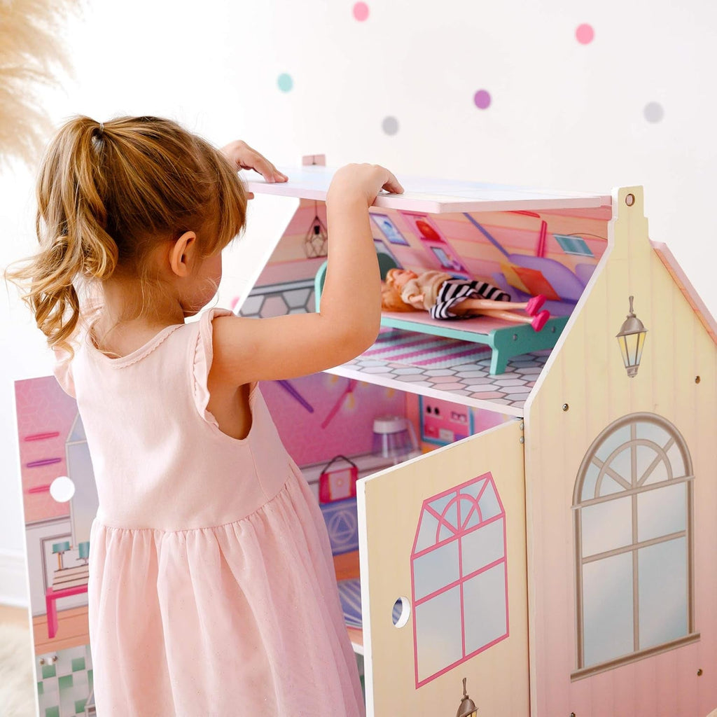 Olivias Little World Glasshouse Kids 12" Doll House & 10 Accesorii Pentru Păpuși 3.5" Multi Td-12518D Casute de papusi Naty Shop