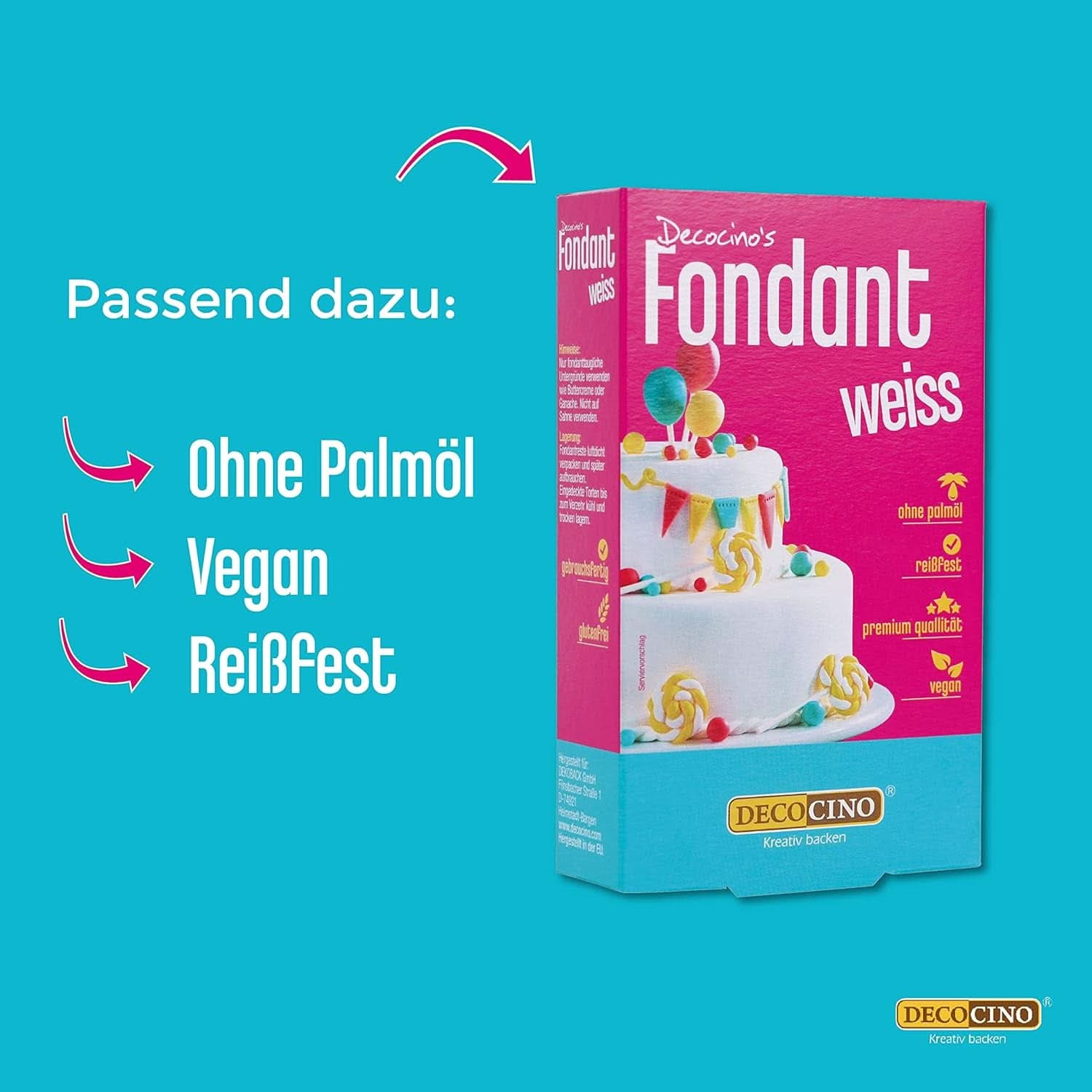 DECOCINO Buttercream Ready Mix (Set de 3 - 3 x 250 grame), pentru glazură, umplere și ornare, ideal pentru prăjituri, creme și torturi Glazuri si Decor Naty Shop