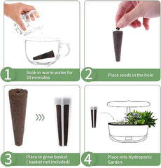 50 Replacement Growing Sponges, Seed Establishment Tubes, Root Growing Sponge Plugs, Hydroponic Grow Kits for Hydroponic Grow Systems, Indoor Hydroponics, Garden