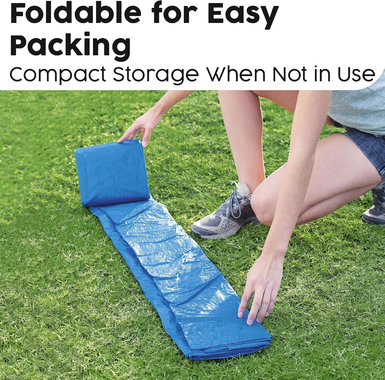 Folie de sol Bestway PE 335 x 335 cm, albastră, pătrată