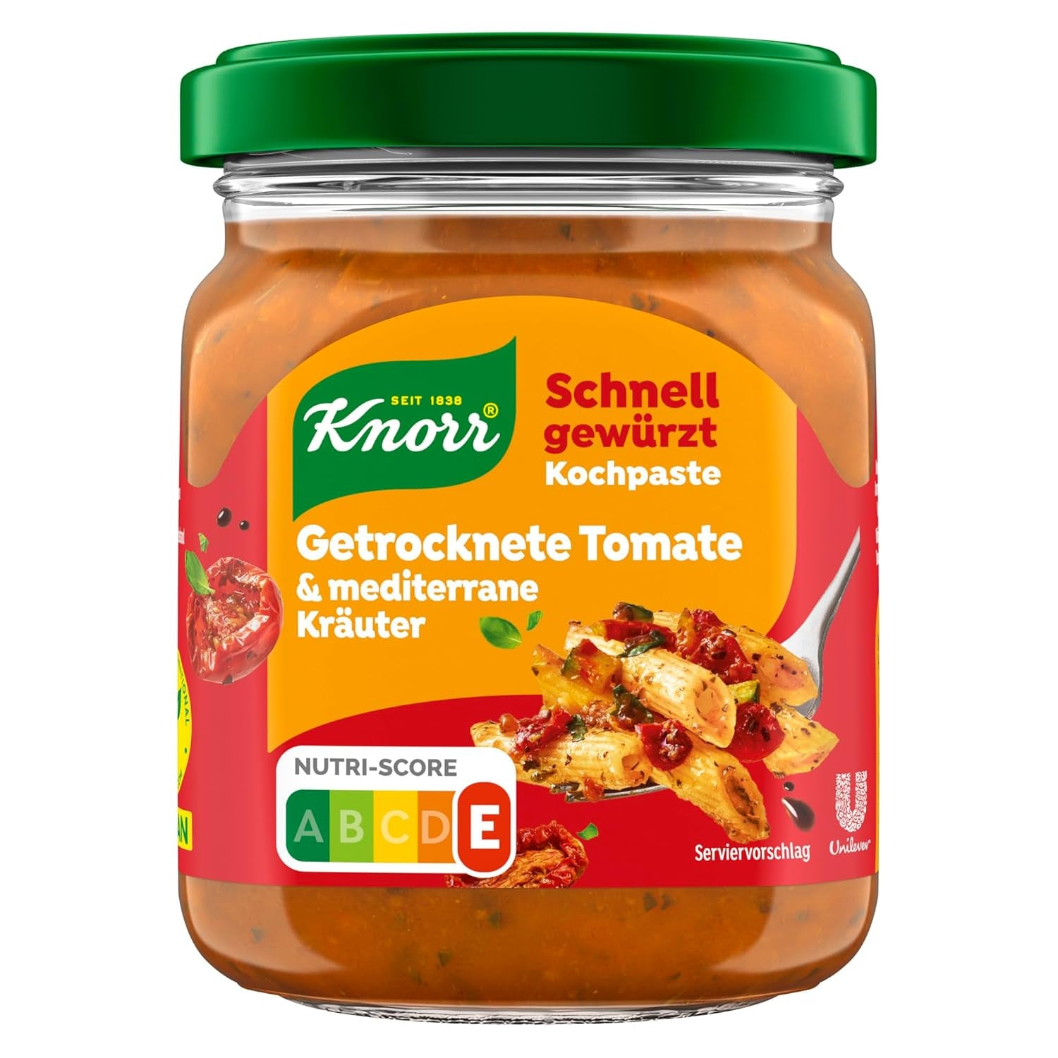 Knorr Schnell gewürzt Kochpaste Getrocknete Tomato & Mediterranean Kräuter einfach & schnell für einen besons intensiveen, geballten Gesmack 165 g