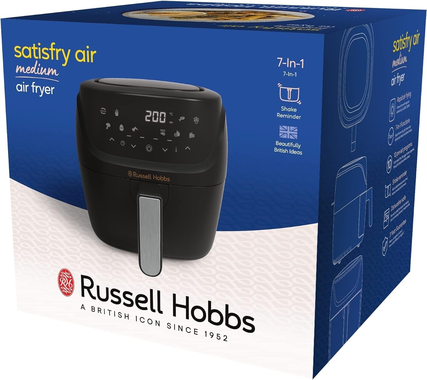 Russell Hobbs Air Fryer L 4L Rapid Airfryer, 7 cooking functions, 10 programs Home Appliances Naty Shop
