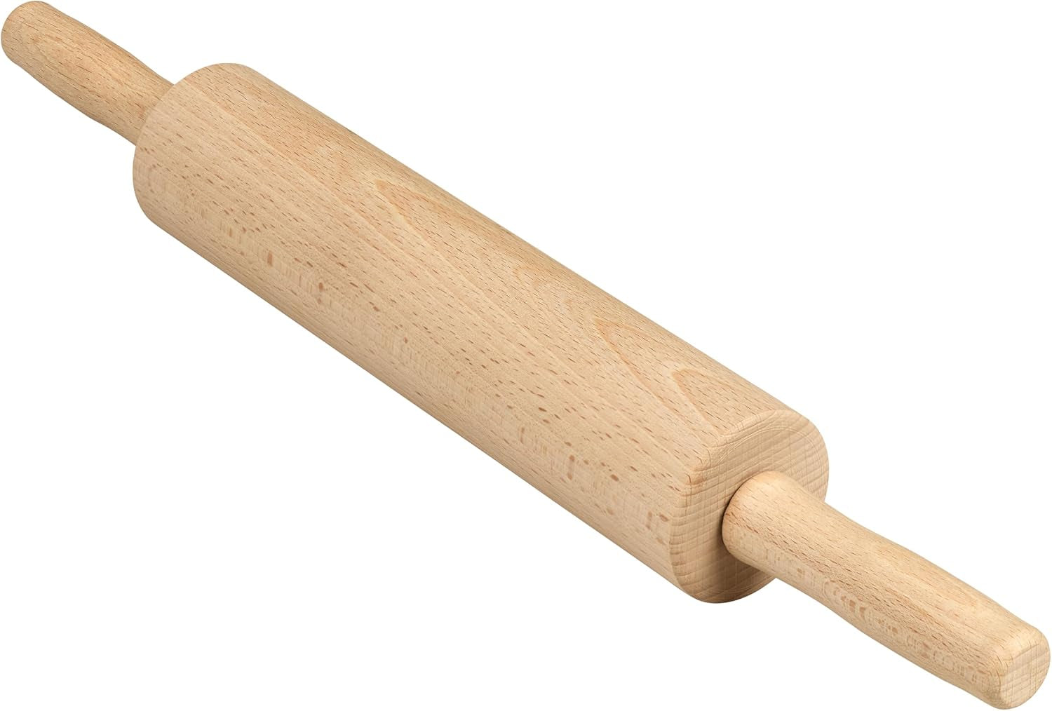 Tala Teigroller aus Buchenholz – Drehbares Nudelholz mit Griffen, glatte Oberfläche, durable & leicht zu reinigen – Perfekt für Teig, Gebäck, Brot & Pizza – FSC-zertifiziertes Holz