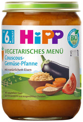 HiPP Organic Meals from 6 Months Couscous and Sauteed Vegetables, Pack of 6