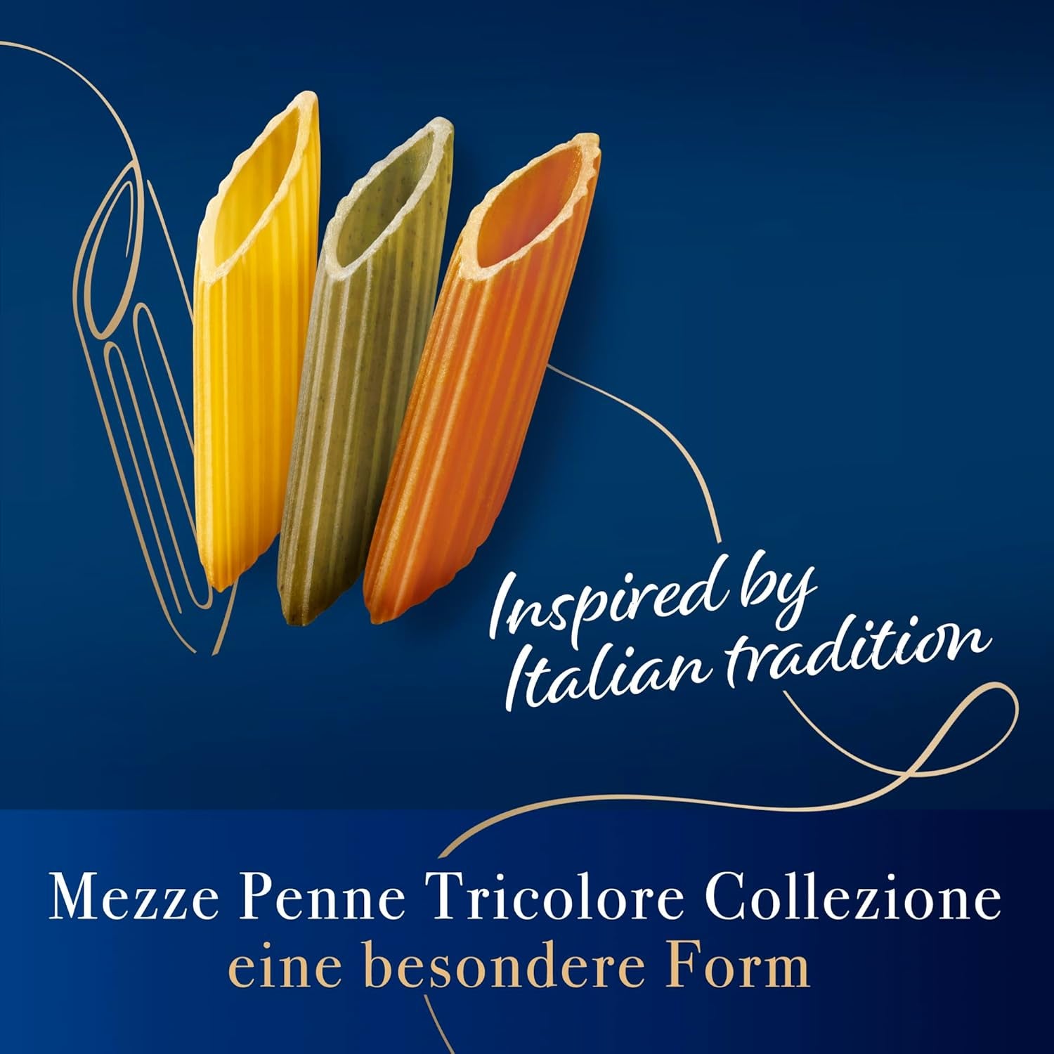 Barilla Collezione Mezze Penne Tricolore, 500 g