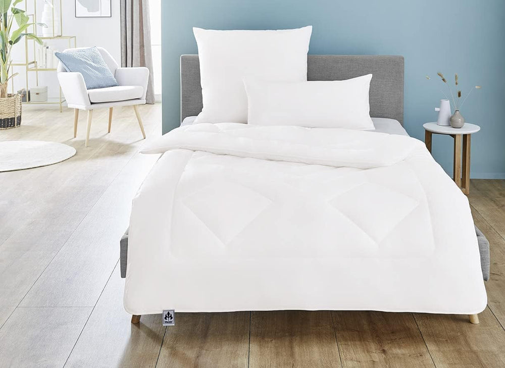 Irisette Noblesse duvet for all seasons - Made in Germany - Coverlet with pure cotton cover, 135 X 200 Cm, Ã-ko-Tex certified Duvets and quilts Naty Shop