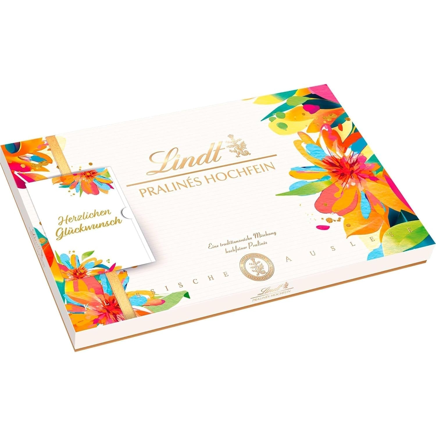 Lindt, cutie de praline cu 50 de praline în 20 de arome delicioase cu și fără alcool, 500 grame Bomboane de Ciocolata Naty Shop