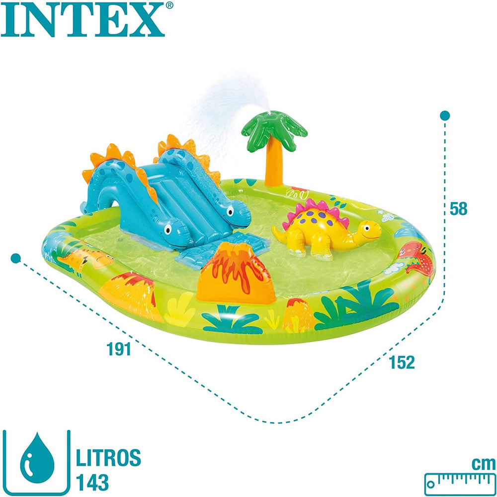 Loc de joacă gonflabil Intex 57166NP cu dinozauri mici, multicolor