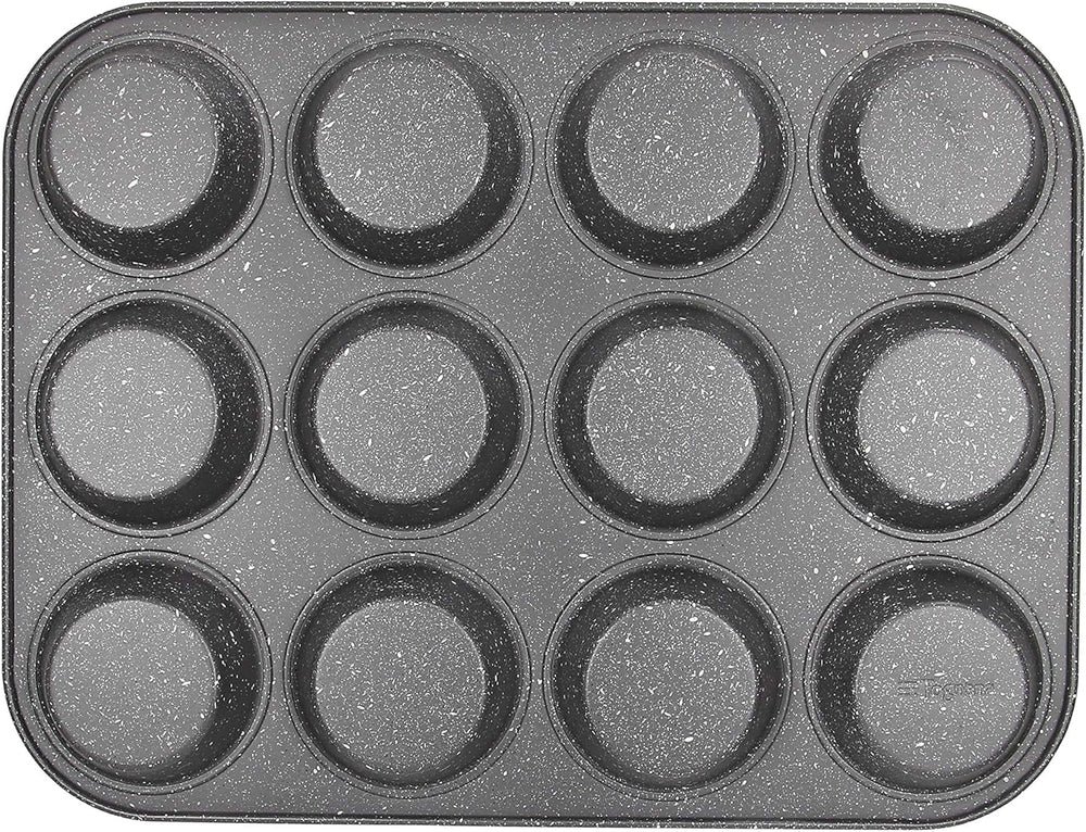 Pure Roq Muffinform Für 12 Muffins, Aluminium, Schwarz Molds and baking trays Naty Shop