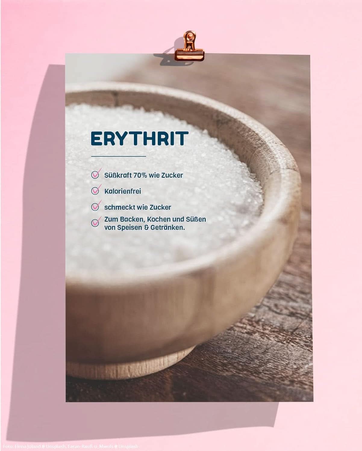 No Sugar, natural Erythritol without calories, usable as a sugar substitute, 4.5 Kg Sweeteners Naty Shop