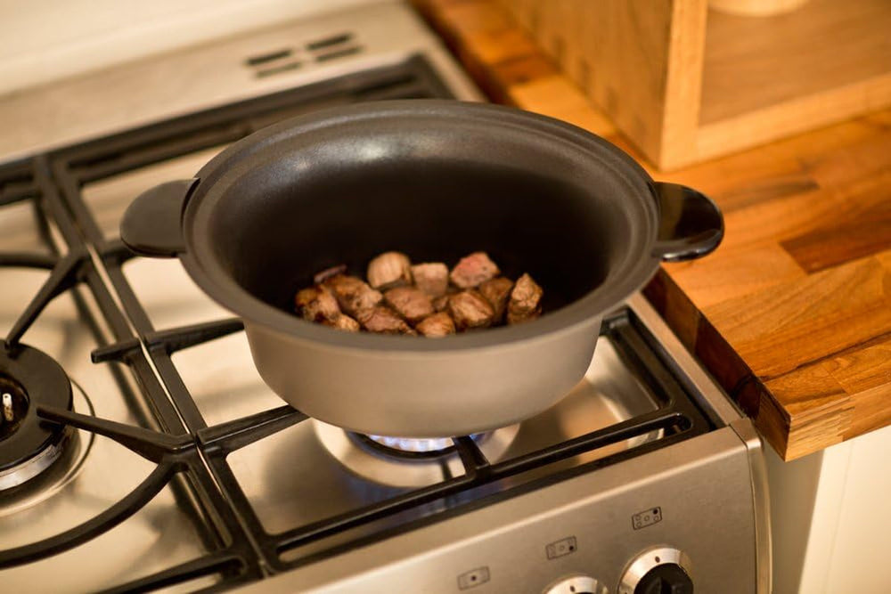 Russell Hobbs Slow Cooker, 3.5 Liter Non-Stick, Stainless Steel, 3 Temperature Settings and Keep Warm Function, 160W Slow Cooker Naty Shop