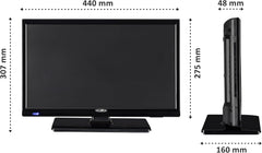 Televizor inteligent REFLEXION LED19iBT de 19 inci (HD Ready, DVB-T2/S2/C, HDMI, CI+, Bluetooth, WLAN, 12V/230V) – Televizor ușor de camping pentru rulote, autorulote, bărci și camioane cu VESA 100x100