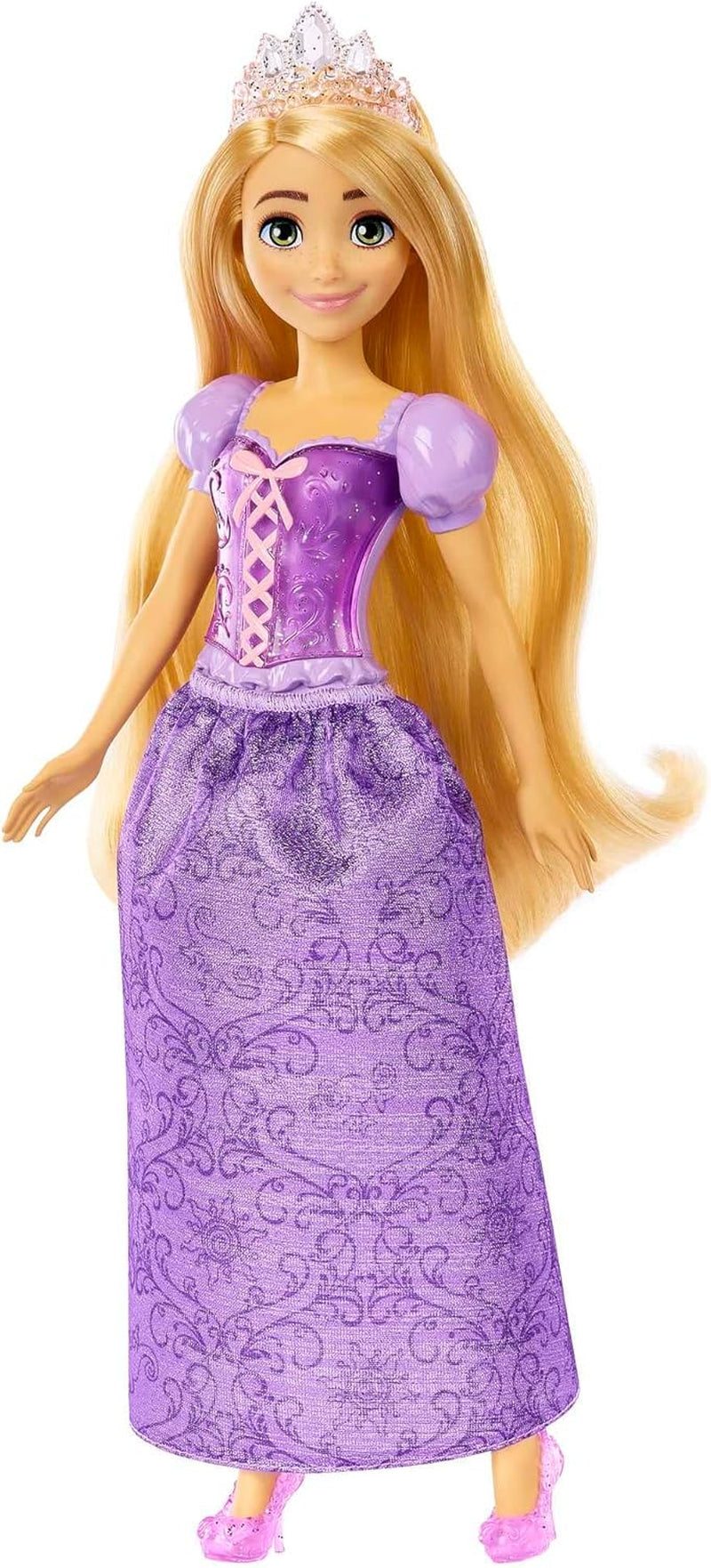 Mattel Disney Princess Rapunzel doll, Long styling hair, Mobile, Detachable shoes and tiara, Disney gifts, Toys from 3 years old, HLW03 Naty Shop Dolls