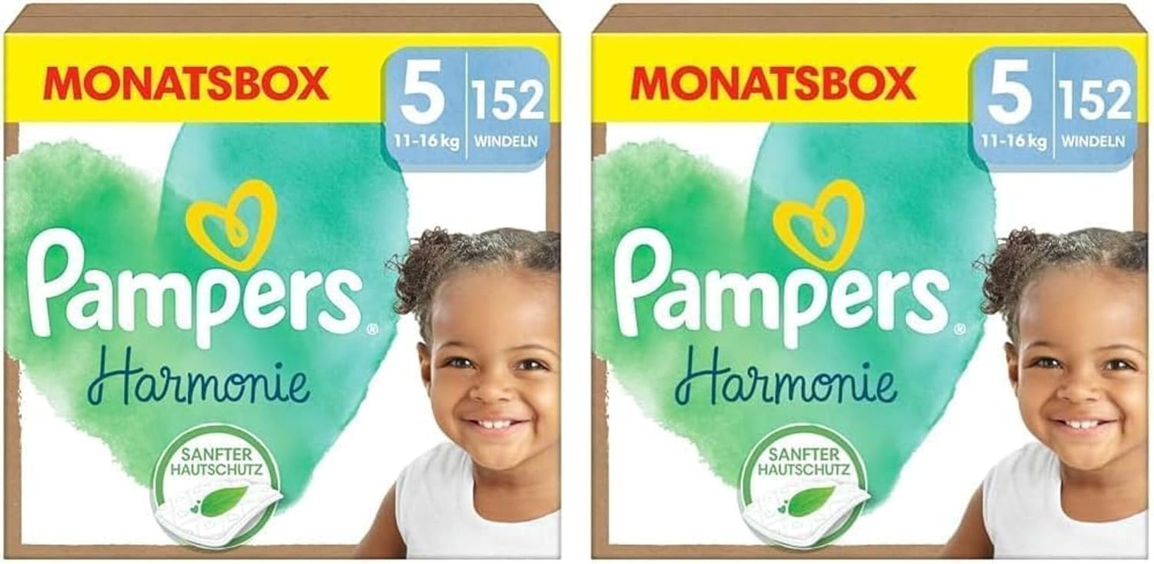 Pampers Harmony Diapers Size 4, 174 Diapers, 9kg-14kg, Gentle Skin Protection with 100% Pampers Protection