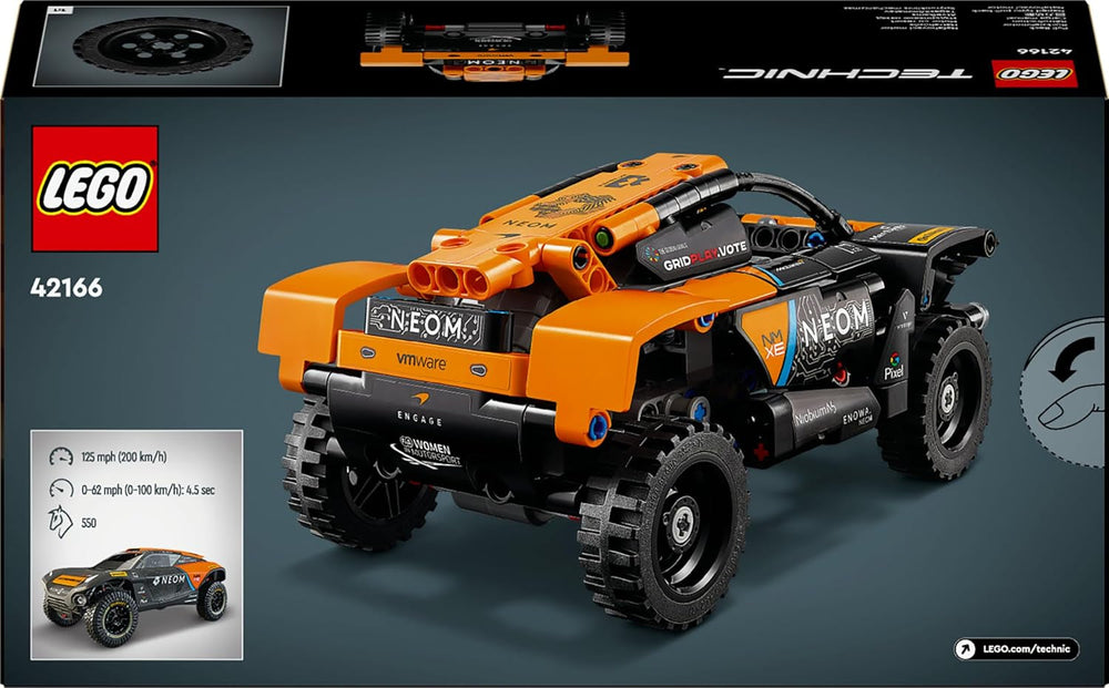 LEGO Technic NEOM Mclaren Extreme E Racing Car Set, Motor Toy for Kids, Buildable Wind Car, Technic Gift for Boys and Girls 7 Years Old 42166 Building Sets Besuche den LEGO-Store
