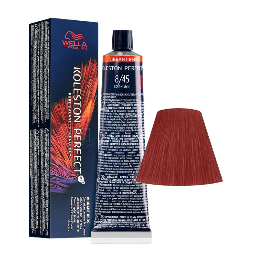 Culoare de păr Wella Professionals Koleston Perfect 5/ 0, maro deschis, 1 pachet (1 x 60 ml) Vopsea pentru par Naty Shop Culoare 8/45 1 bucată (pachet de 1)