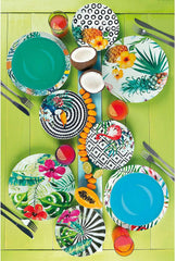 Excelsa Tropical Chic Teller-Set, 18 Stück, Porzellan, Mehrfarbig Seturi vesela masa Naty Shop