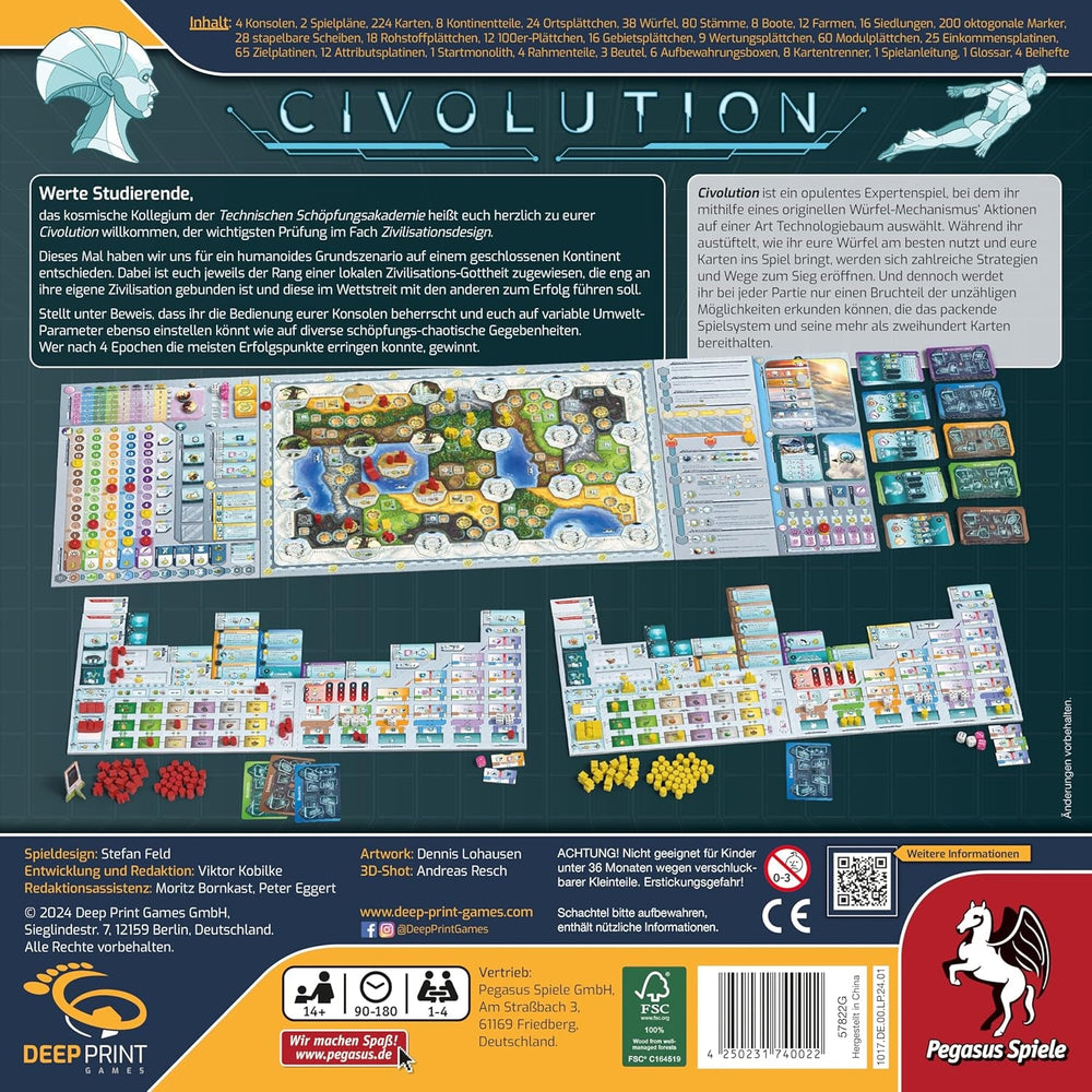 Pegasus Games 57822G Civolution (Jocuri cu imprimeu profund), multicolor