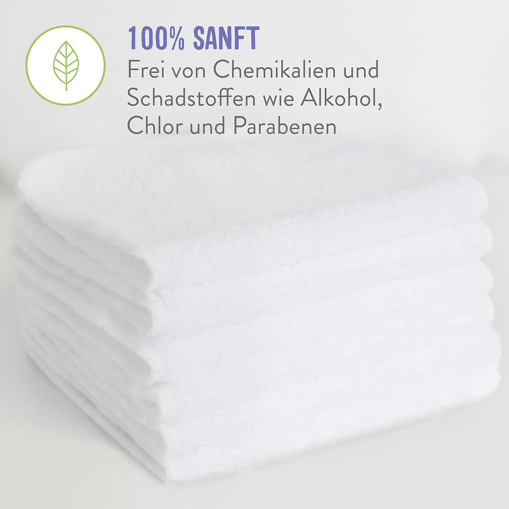 Bambino Mio Reusable Baby Wipes - Basic - Eco Friendly, Chemical Free, Double Sided, Washable, 10 Pack, Cloud - Packaging May Vary