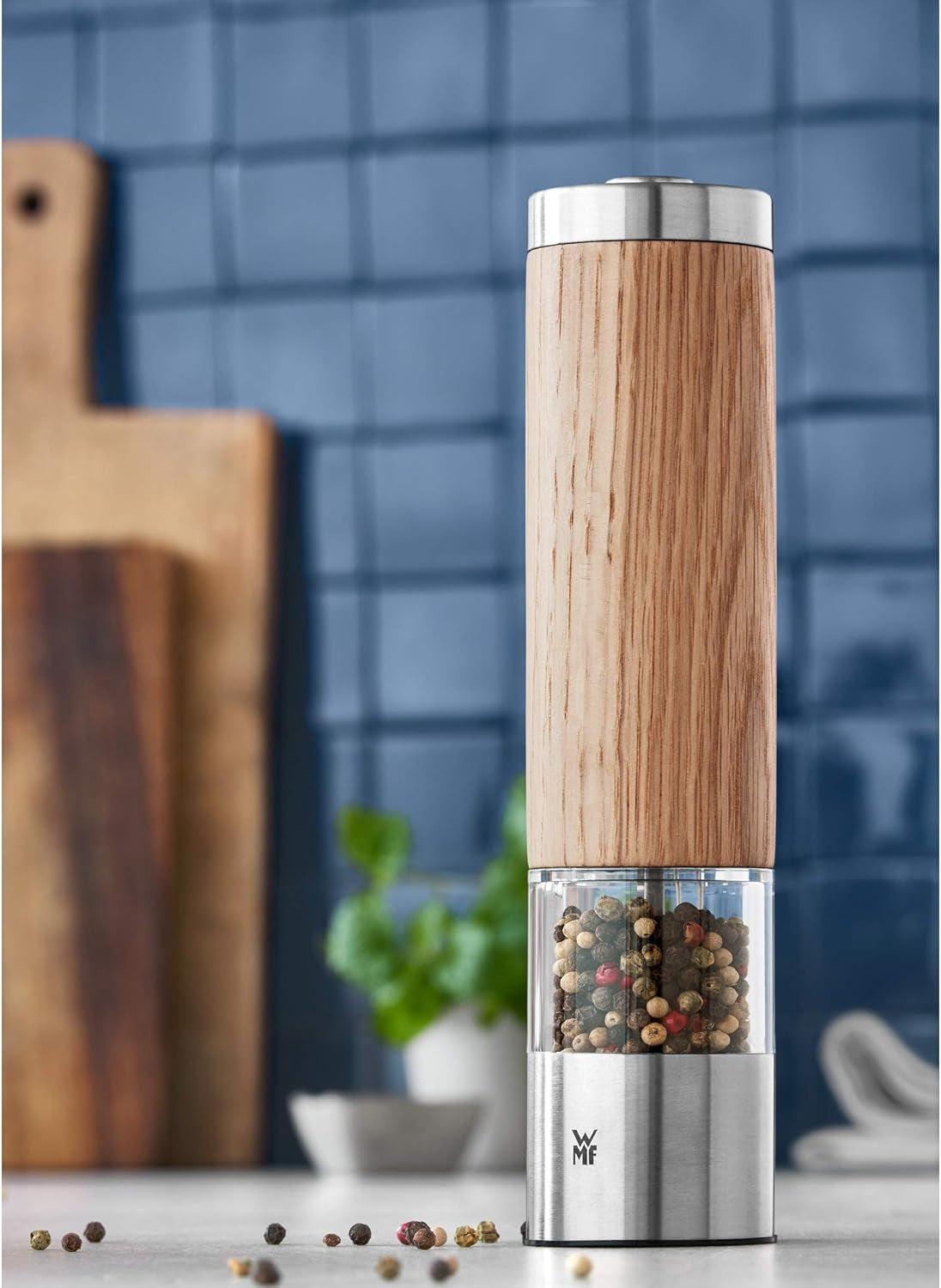 Set WMF Ceramill Oakwood Cromargan, râsnita electrica si set de boluri Gourmet For The Kitchen 4 bucati Rasnite si Feliatoare Naty Shop