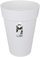 elho Loft Urban Round Tall 35 - Ghiveci de flori pentru exterior - Ø 33,5 x H 45,3 cm - Alb/Alb