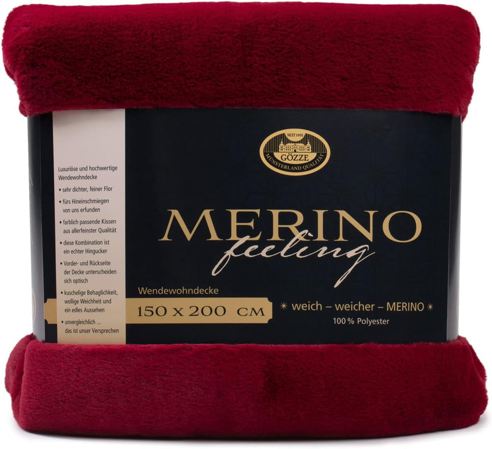 Gözze - Comfortable Blanket, Reversible, High Density 600 G/M², 150 X 200 Cm - Dark Green Beds and Blankets Besuche den GÃ¶zze-Store Carmine Red 150 X 200 Cm