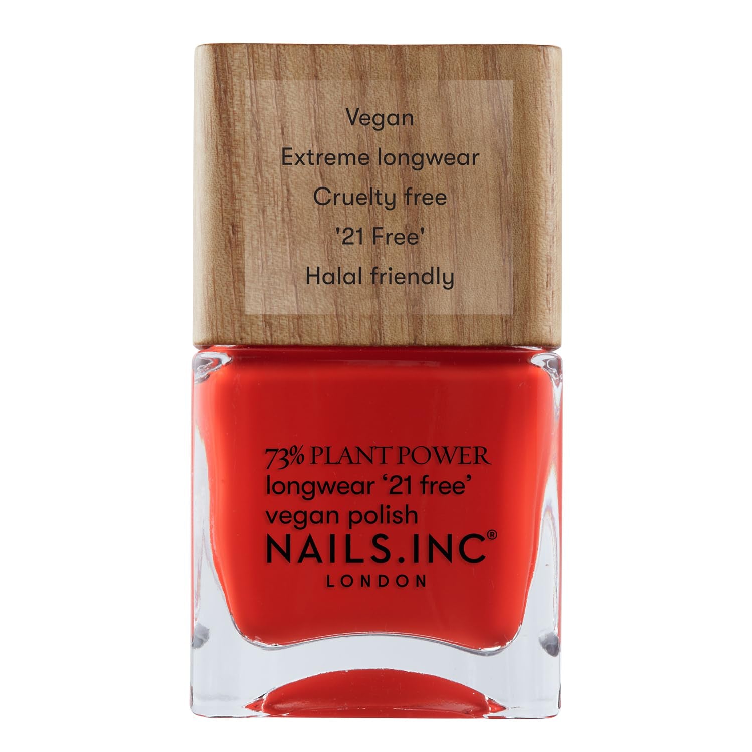 Nails Inc - GLOWING SOMEWHERE Plant Power Vegan Nail Polish - 73% Plant Based, 100% Vegan and Cruelty Free - Perfect Manicure, Sparkling Pearl - For Eco-Friendly Nail Art