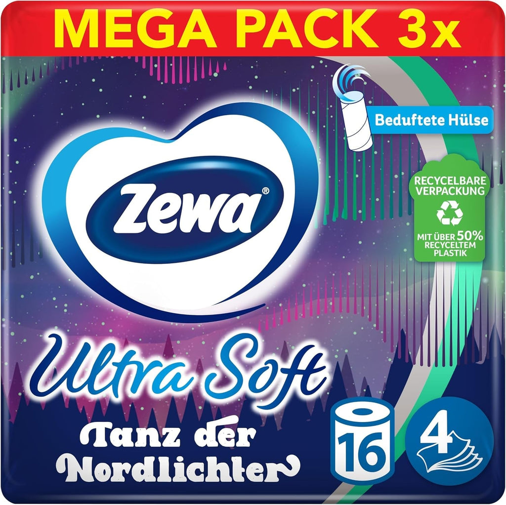Hârtie igienică Zewa Ultra Soft Limited Edition, pachet vrac, 3 X 16 role 39113 Light