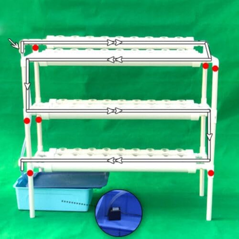 Pflanzen Pflanze Hydroponic System Grow Kit 90 Plant Sites Drei Layer Satz GemüSe Tool Garten Systeme Plant Vegetable Hydrokultur Hydroponische Garden Hydroponik Anbausystem PflanzpläTzen 3Schicht