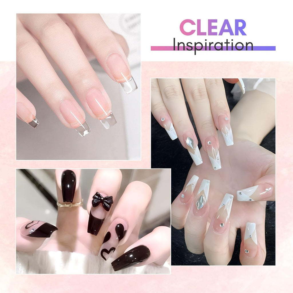 Makartt Poly Nail Extension Gel - 50 ML Extension Builder Acrylic Poly Nägel Aufbaugel Extender Gel Für Gelnägel Für Nagelverlängerung, Nagelstärkung, Nail Art Dekoration(Transparent)