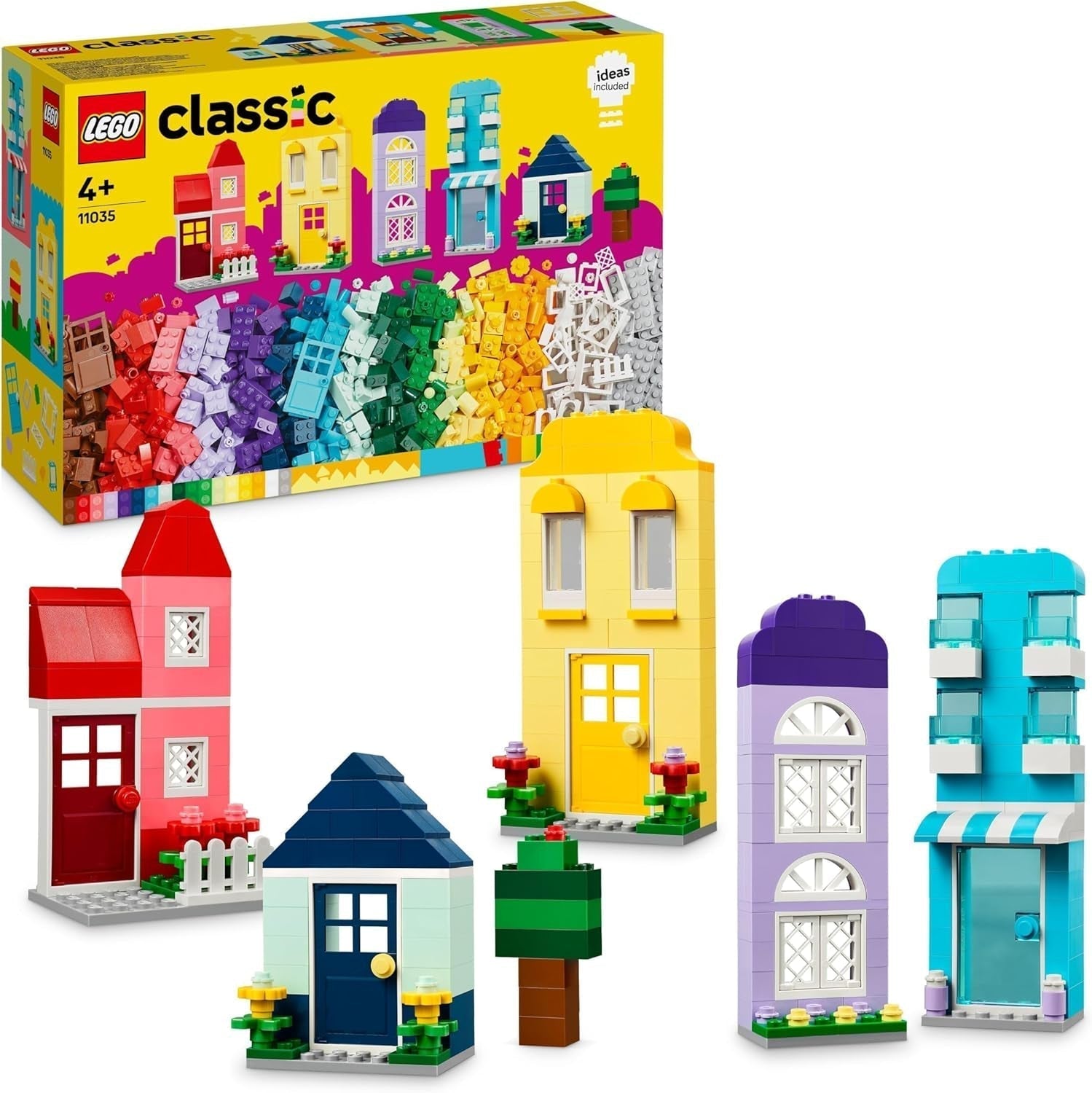 LEGO Classic Creative Houses Building Bricks Set for Kids 850 Bricks Building Toy House Building Toy with Accessories Gift for Boys and Girls 4 Years Old 11035 Building Sets Besuche den LEGO-Store Single