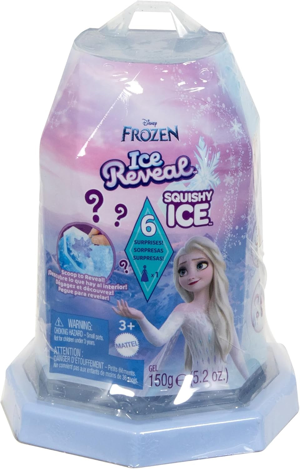 Mattel Disney Frozen Ice Reveal Squishy Ice Gel Doll and 6 Surprises, including Friends figure and accessories (dolls may vary) HRN77 Naty Shop Dolls
