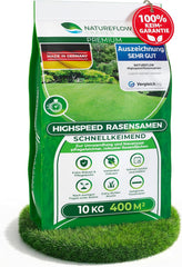 Rasensamen Schnellkeimend Frühjahr – TEST SEHR GUT – Grassamen Schnellkeimend Für Rasen & Rasen Nachsaat 10Kg 400Qm – Rasensaat Für Nachsaat Rasen Frühjahr, Saisonstart, Kräftiges Wachstum