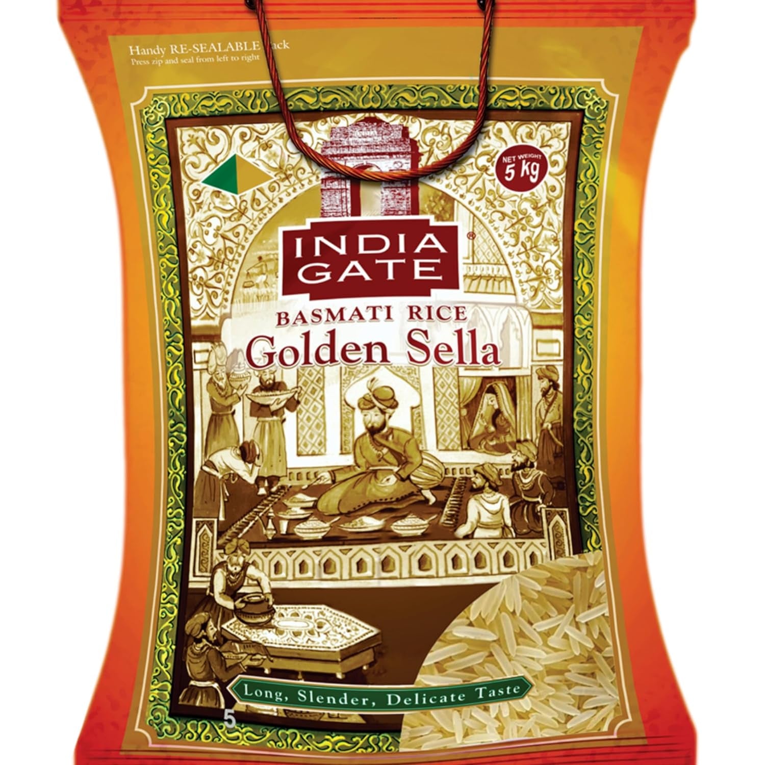 INDIA GATE Premium Basmati Rice – Long grain fine, aromatic rice from India, fine long grain (1 x 5 kg)