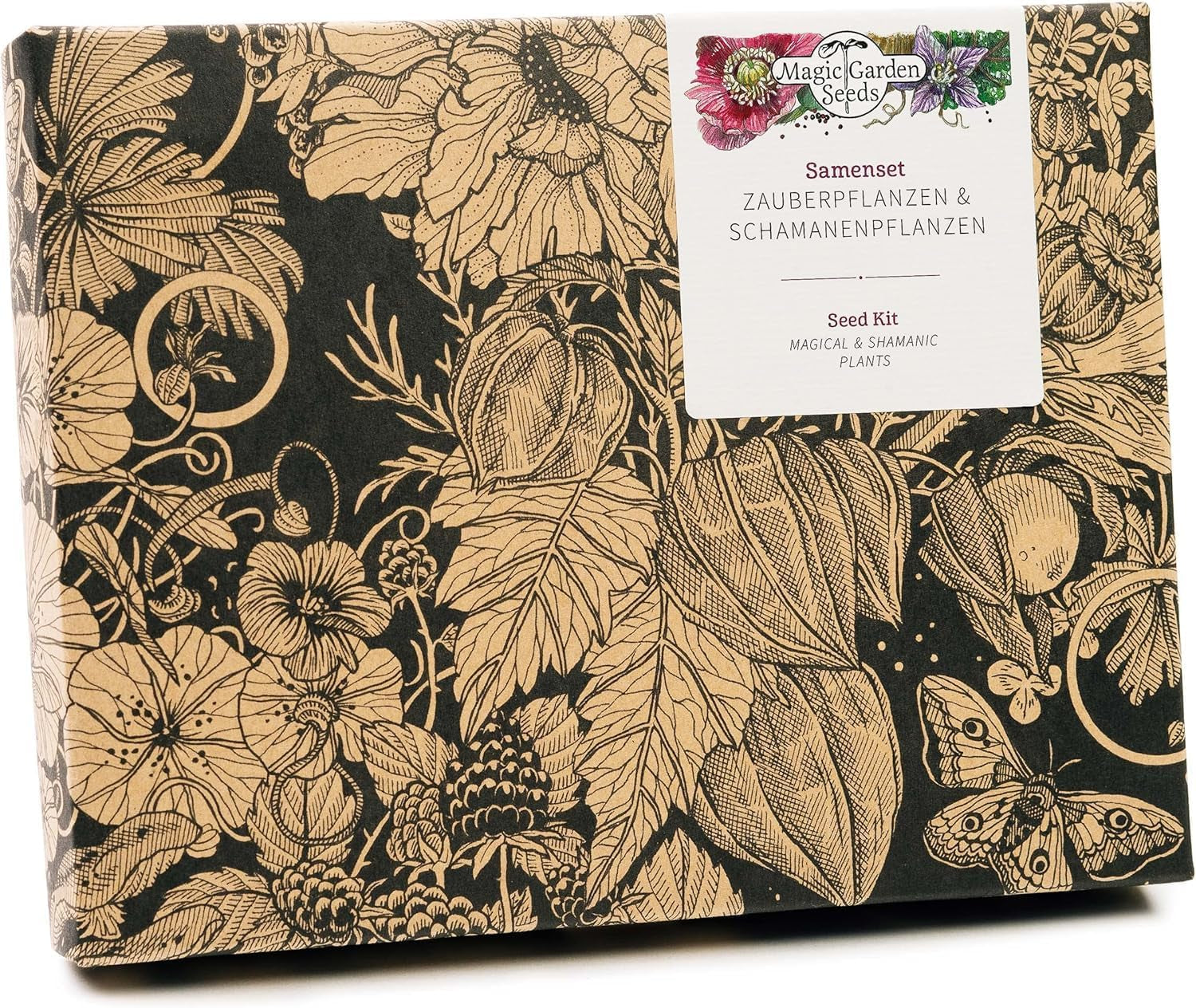 Magic Garden Seeds - Zauber- & Schamanenpflanzen - Samen Geschenk Set Mit 5 Magischen Kräutern Für Magie Im Garten - Kräuter Anzuchtset Mit Alraune, Bauerntabak, Salbei, Bilsenkraut Und Habichtskraut