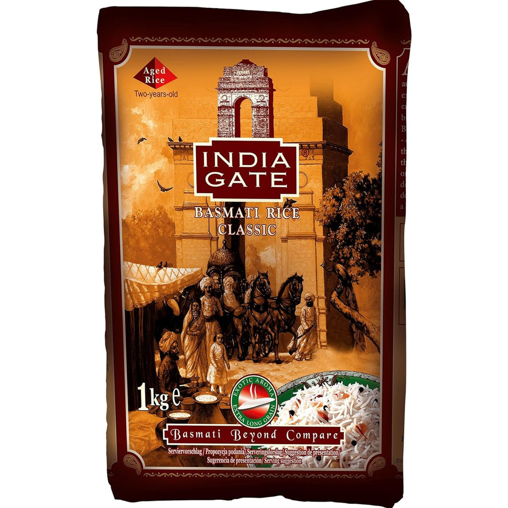 INDIA GATE Premium Basmati Rice – Long grain fine, aromatic rice from India, fine long grain (1 x 5 kg)
