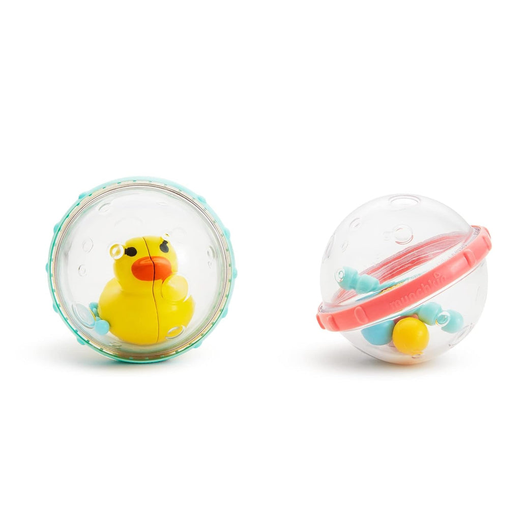 Jucărie de baie Munchkin Float and Play Bubbles | Baby Essentials | Jucării de baie pentru bebeluși și copii | Jucării de baie pentru bebeluși și jucării de duș | 2 pachete Jucarii Bebe Naty Shop Singur Plutește și joacă-te