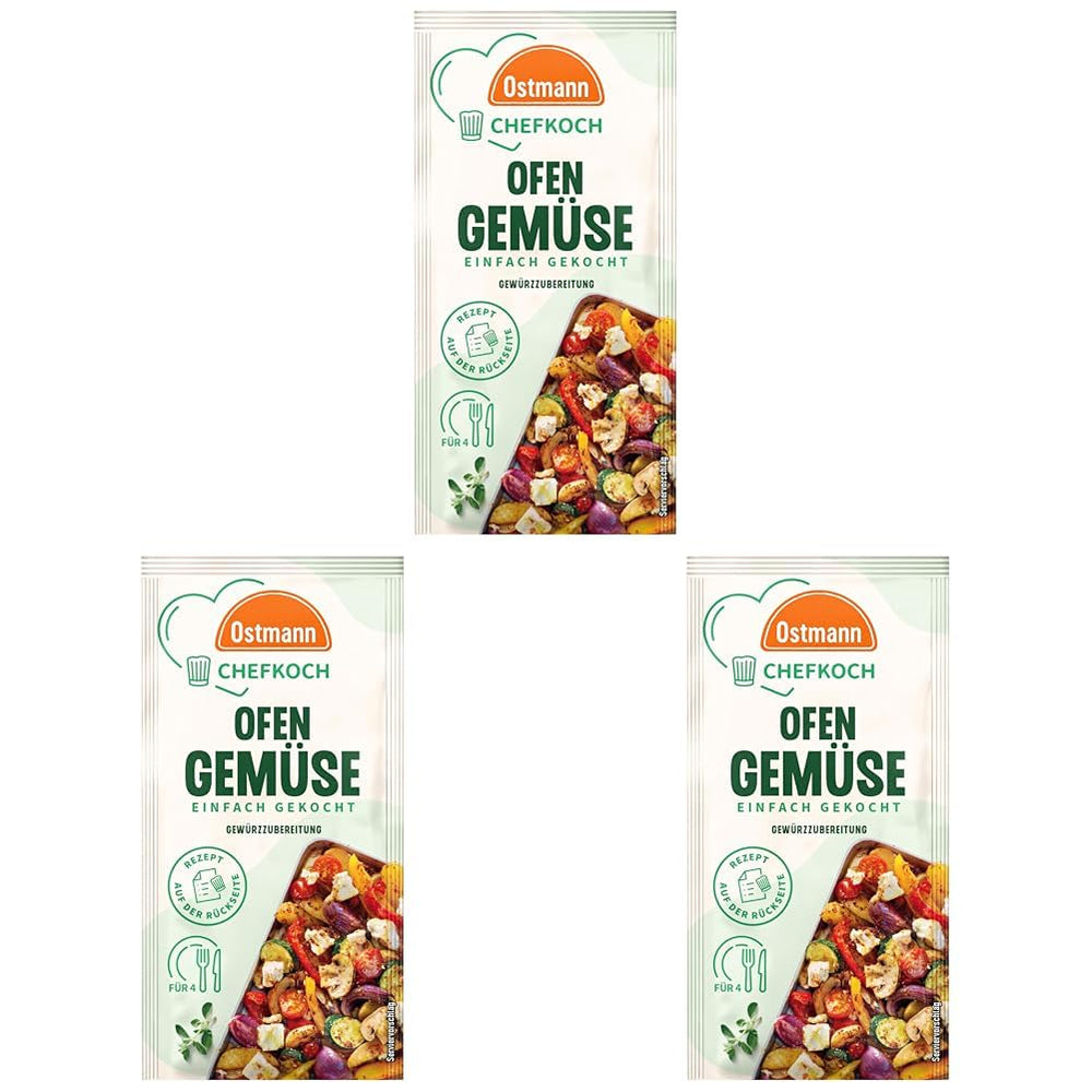 Ostmann Gewürze x Chefkoch - Ofengemüse Gewürzzubereitung | Abgestimmt auf 4 Portionen | Including Schritt-für-Schritt-Rezept und Mengenangaben | 14 g in Bag