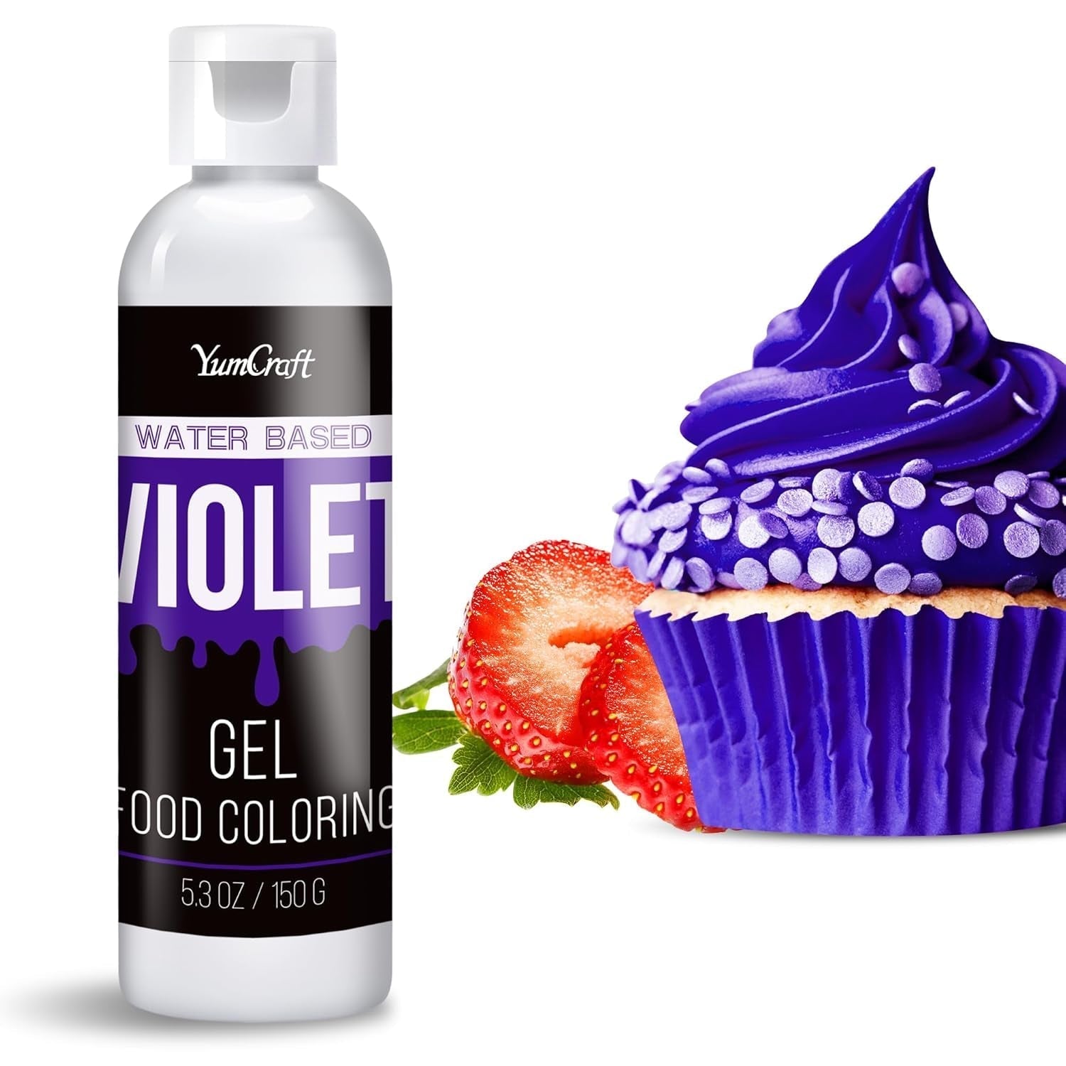 Colorant alimentar în gel - Colorant alimentar în gel foarte concentrat pentru prăjituri, copt, ouă de Paște, băuturi - Colorant alimentar fără zahăr pentru fondant, glazură, slime, decorarea torturilor (Red Velvet, 150G)