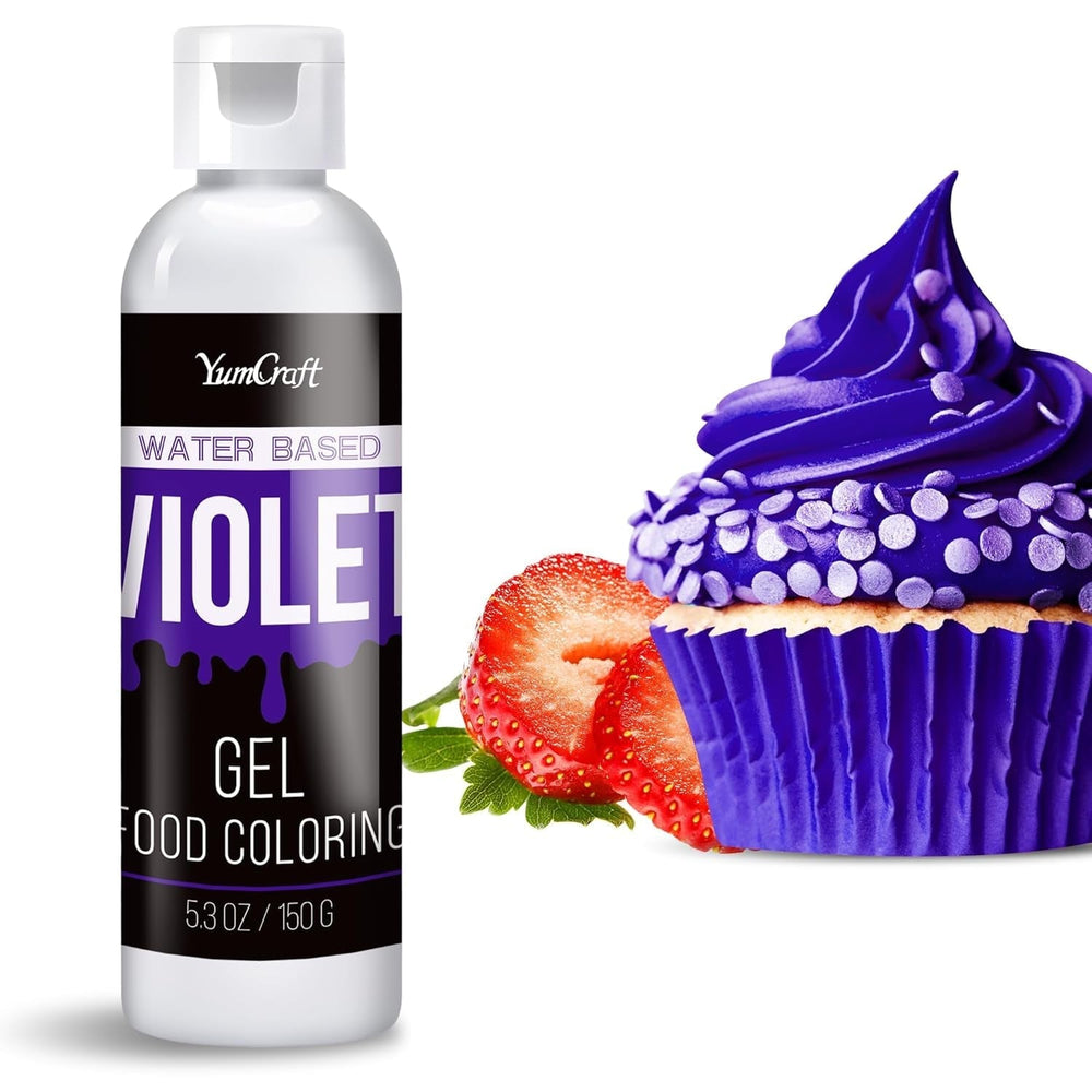 Colorant alimentar în gel - Colorant alimentar în gel foarte concentrat pentru prăjituri, copt, ouă de Paște, băuturi - Colorant alimentar fără zahăr pentru fondant, glazură, slime, decorarea torturilor (Red Velvet, 150G)