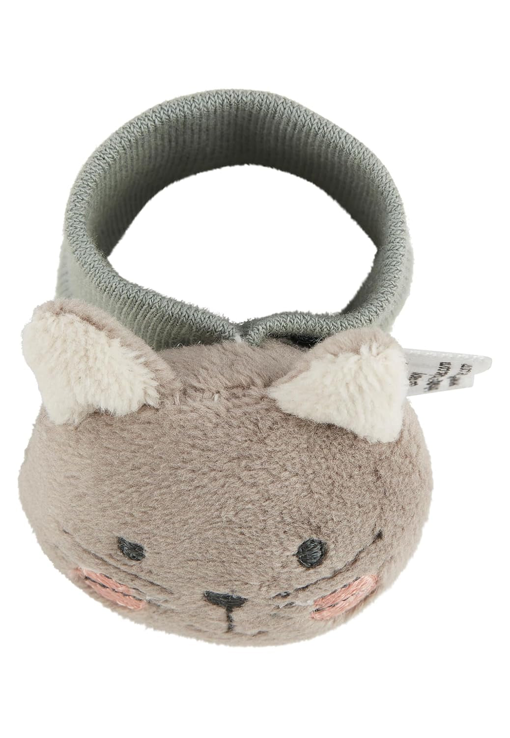 Sterntaler braț zornăitor pisică Lilly - zornăitor pentru copii din țesătură moale - zornăitor pentru încheietura mâinii cu bandă elastică - jucărie pentru copii pentru joacă, îmbrățișare și zornăit, gri Jucarii Bebe Naty Shop