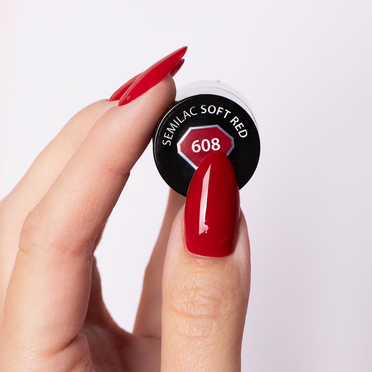 Semilac UV Nail Polish 608 Soft Red 7 ml