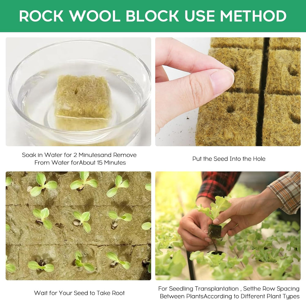 28 Rockwool Cubes, Rockwool Set, Rockwool Growing Mat, Soilless Hydroponic Growing Mat, Rockwool Cube, Rockwool Cubes for Cuttings, Cloning, Propagation 4*4*4cm