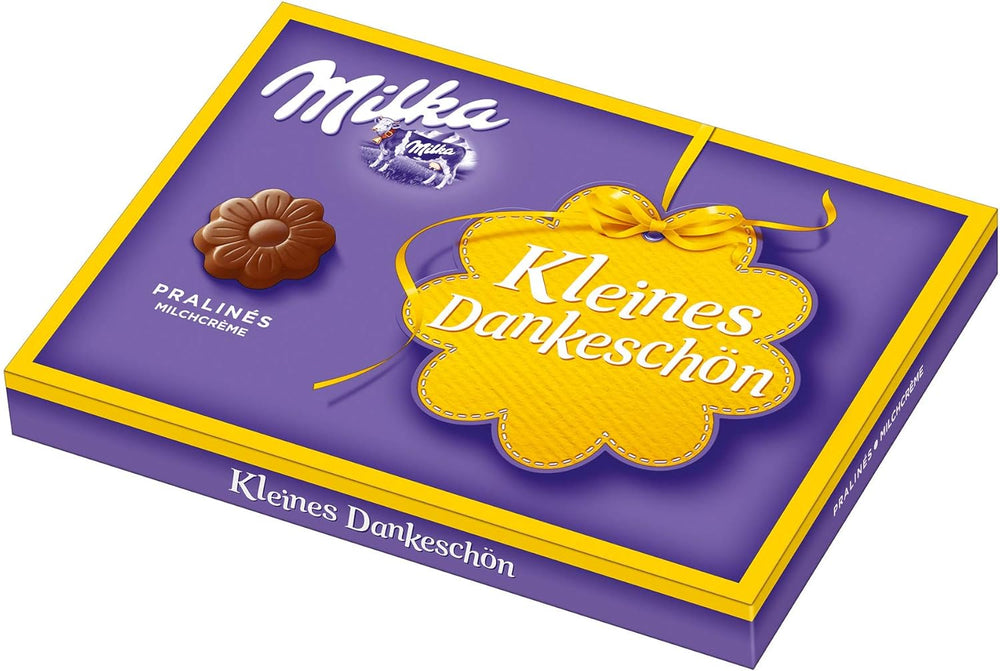 Praline Milka Little Thank You – Alpine milk chocolate with fine milk cream filling – 12 x 44g