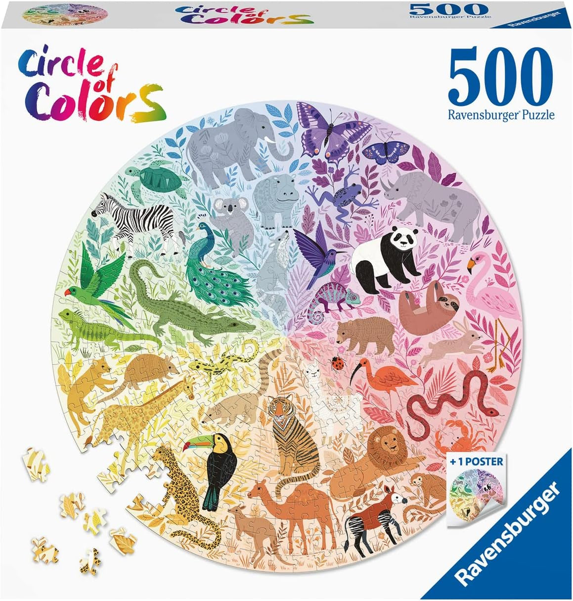 Ravensburger Puzzle 17172 Circle of colors - Animals 500 pieces Puzzle Naty Shop Default title