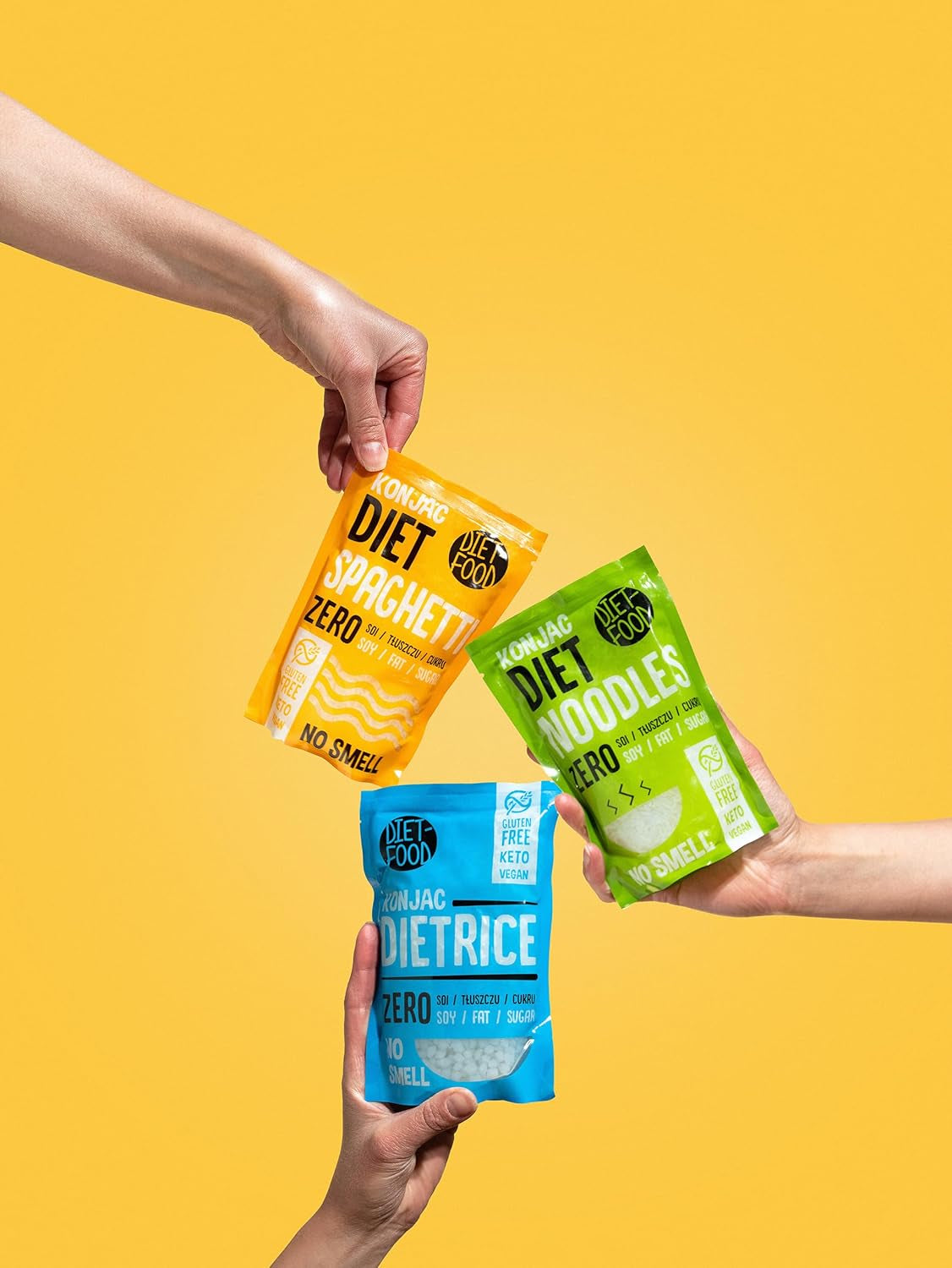 DIET-FOOD Instant Shirataki Konjac Rice, Low Carb, Low Calorie, Vegan, Fat Free, Soy Free, Gluten Free, Keto Friendly, Slimming Rice Noodles, 200 Grams