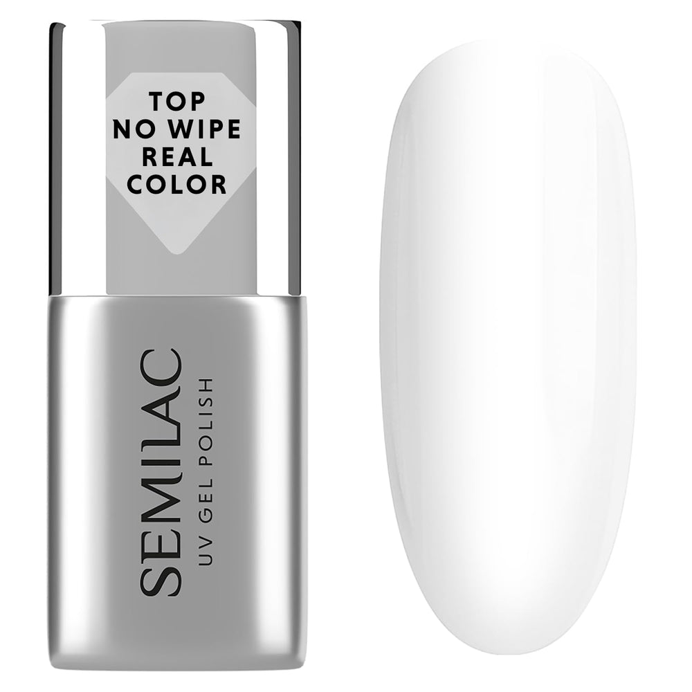 Semilac Top Coat Nail Polish 7ml, Innovative, UV/LED, Hybrid Nail Polish, Glossy Finish, Protects, Transparent