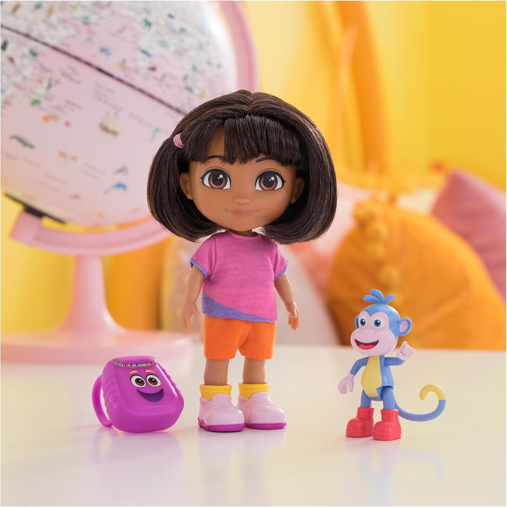Dora - Beste Freundin Puppe - Größe 22 cm, mit kämmbarem Haar, Rucksack und AFFE Boots, bekannt aus der beliebten TV-Serie, für Kinder ab 3 Jahren