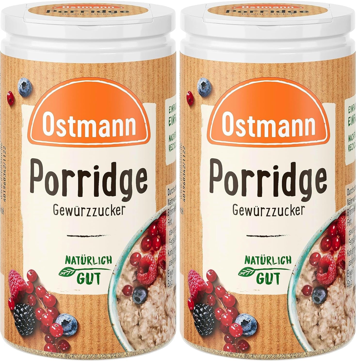 Ostmann Spices - Spiced Porridge Sugar, Cinnamon and Cocoa Aroma Blend, for Seasoning Oatmeal, Rice Pudding and Other Sweet Specialties, Vegan, 60g (Package Design May Vary)