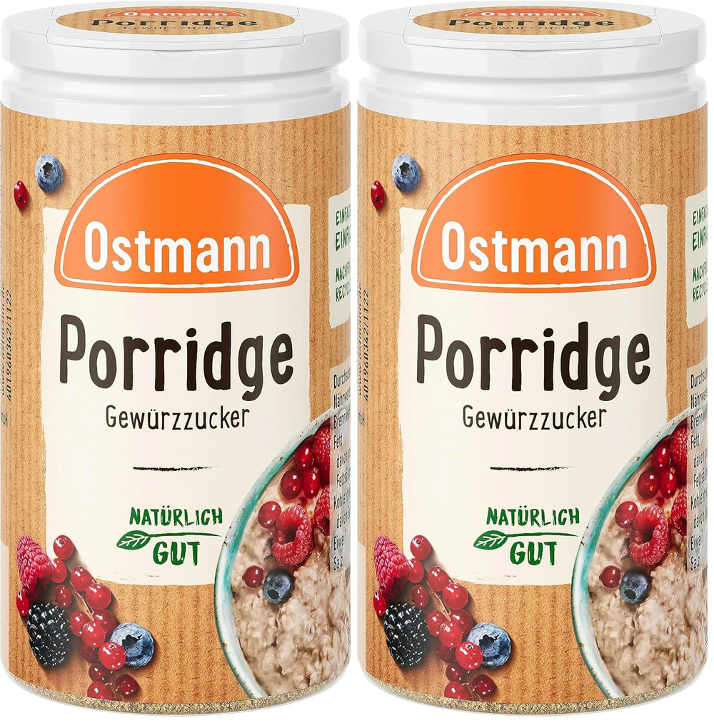 Ostmann Spices - Spiced Porridge Sugar, Cinnamon and Cocoa Aroma Blend, for Seasoning Oatmeal, Rice Pudding and Other Sweet Specialties, Vegan, 60g (Package Design May Vary)